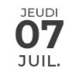 07 juillet - Jeudi